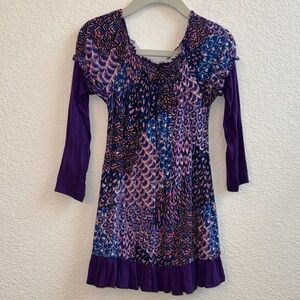 Flowers by Zoe Vibrant Purple and Blue Dress size 2T